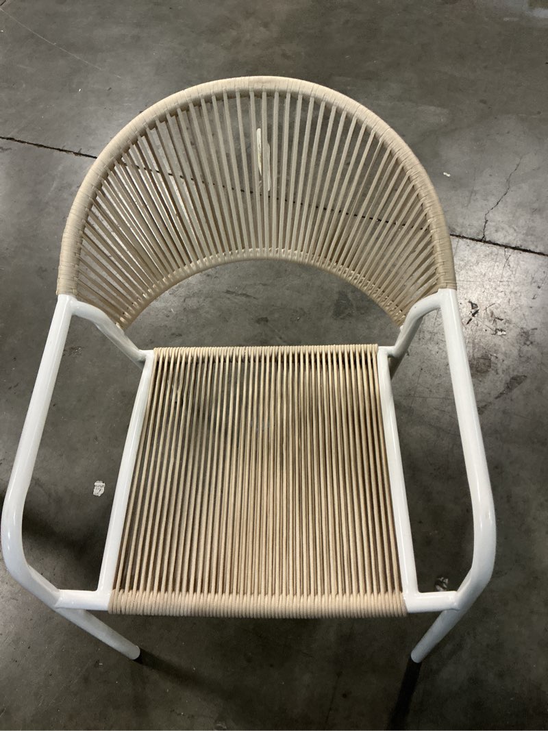 Condition photo showing Good Condition for mackworth outdoor stacking patio club chair white - threshold ?