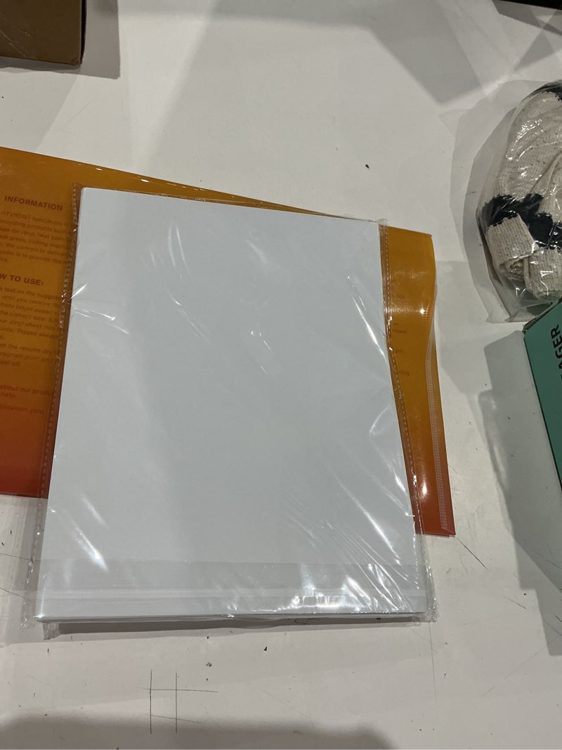 Condition photo showing Good Condition for htvront printable vinyl for inkjet printer & laser printer - 40 pcs glossy white waterproof printable vinyl sticker paper, 8.5"x11" 40 sheets glossy white