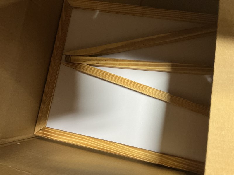 Condition photo showing Good Condition for MyGift 18-Inch Burnt Wood Erasble Chalkboard Sign with A-Frame Easel Stand, Tabletop Menu Board, Wed