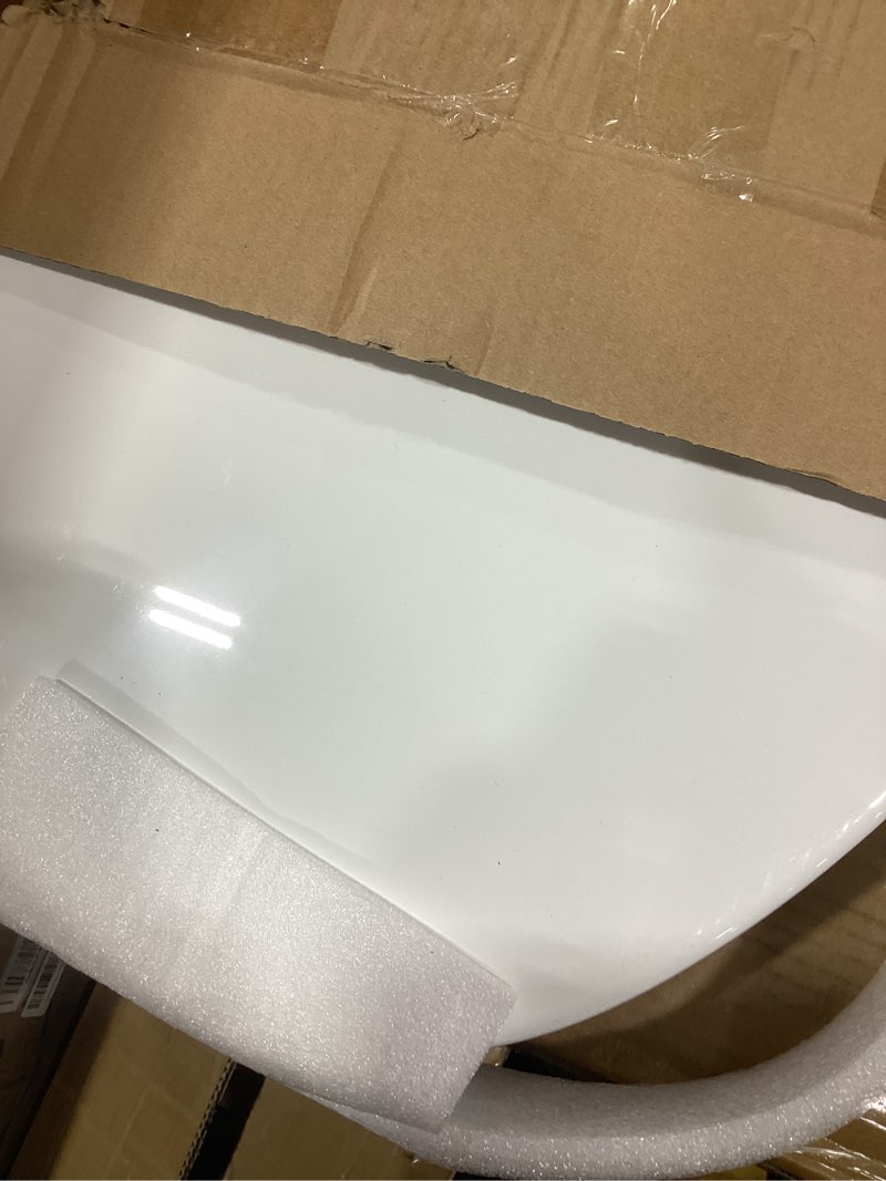 Condition photo showing Good Condition for Toilet Seat Cover Elongated Toilet Seat,PP Quick Release Flat Lid Toilet Seat Elongated Easy Remove Easy Clean for Bathroom Renovation Family Apartment Guest Restroom White elongated full flat toilet seat