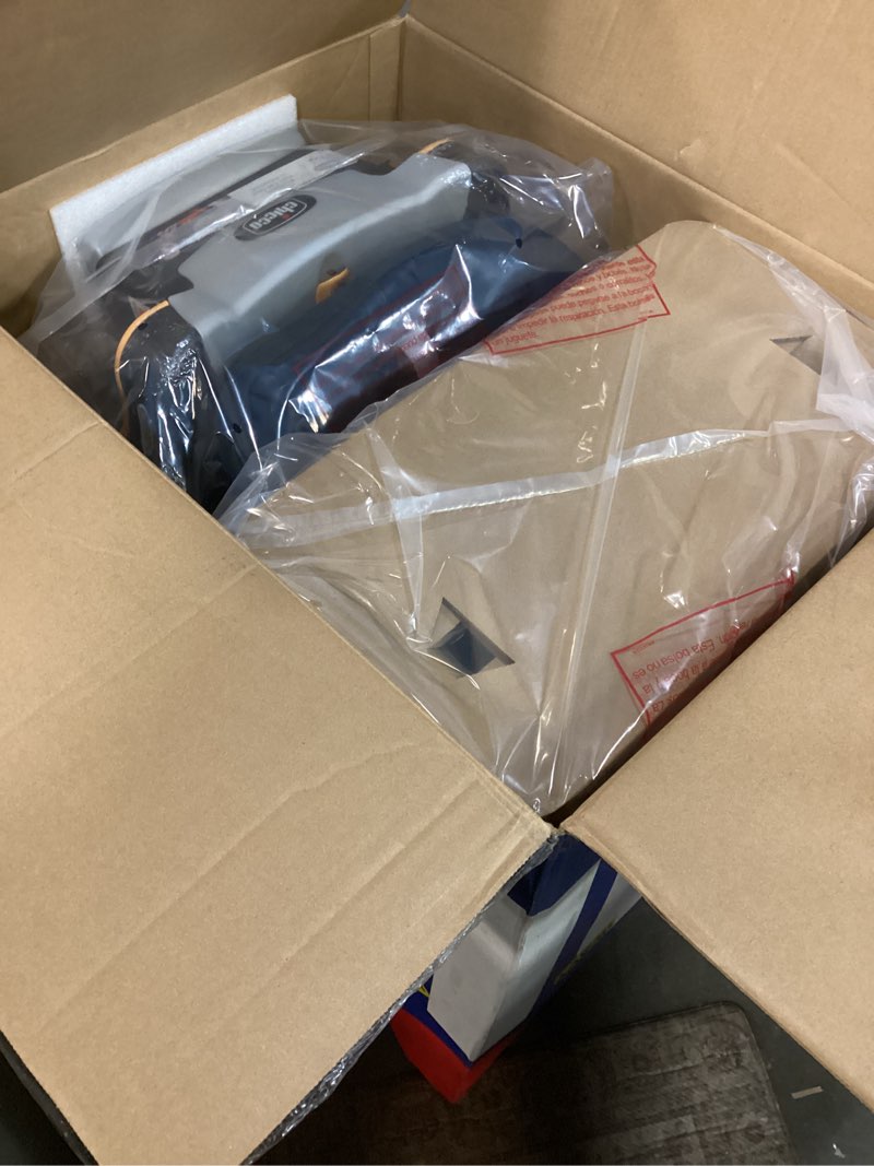 Condition photo showing New/Like New for Chicco Bravo 3-in-1 Trio Travel System, Bravo Quick-Fold Stroller with KeyFit 30 Infant Car Seat and Base, Car Seat and Stroller Combo | Brooklyn/Navy Bravo Brooklyn