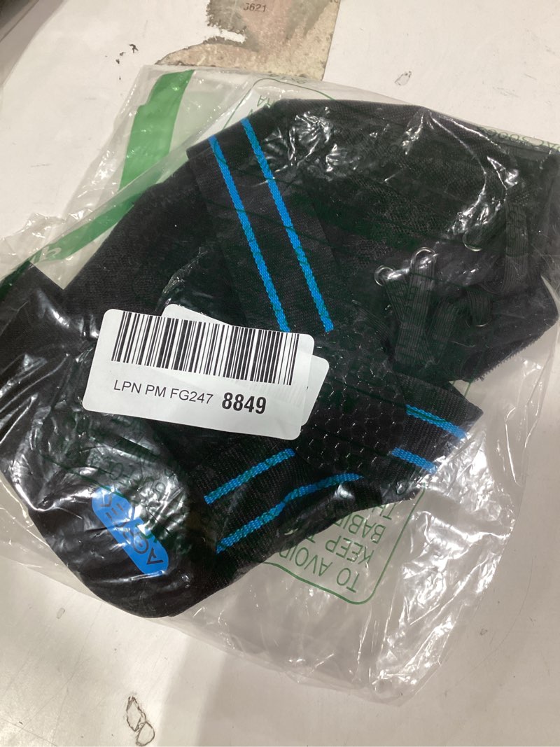 Condition photo showing Good Condition for AGPTEK Ankle Brace for Women Men, Adjustable Lace-Up Ankle Support with Removable Splints for Sprained Ankle, Injury Recovery, Ankle Stabilizer Wrap for Basketball Volleyball Sports, Blue, L Blue Large