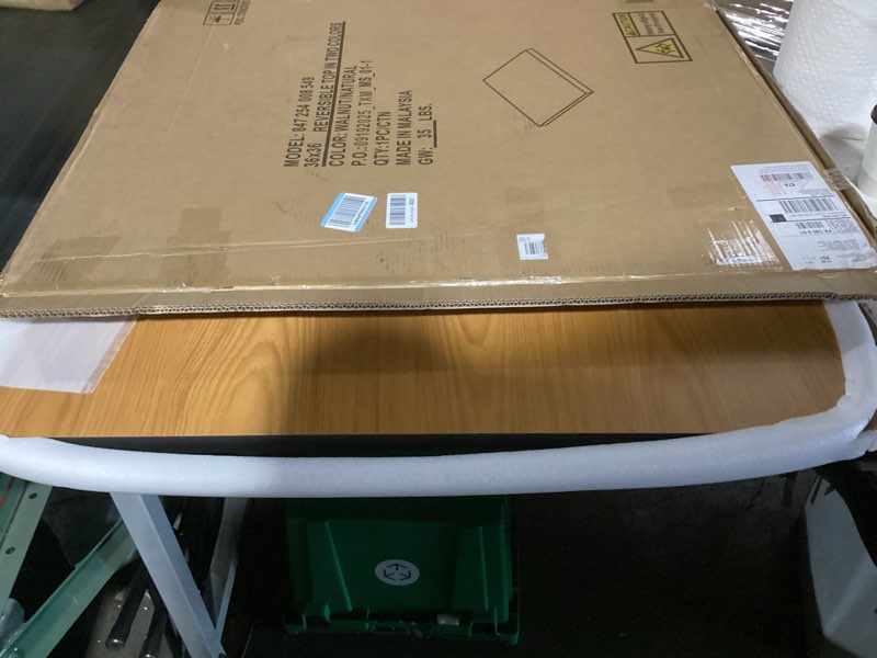 Condition photo showing Good Condition for flash furniture 36'' square walnut laminate table top with 30'' x 30'' table height base