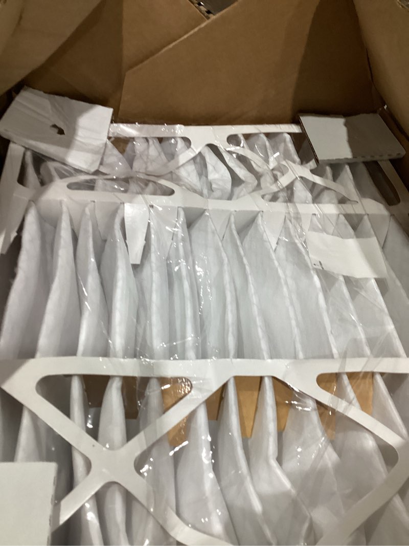Condition photo showing item condition for Honeywell Home 20x25x4 MERV 12, AC Furnace Air Filter, 3 PACK (CF200A1016-3PKAM) (Actual Dimensions: 19.9 x 24.9 x 4.38 in.) Pack of 3