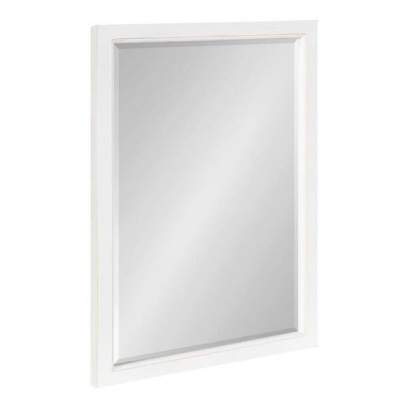 Kate and Laurel Hogan Wood Framed Wall Mirror - 20x30 - White