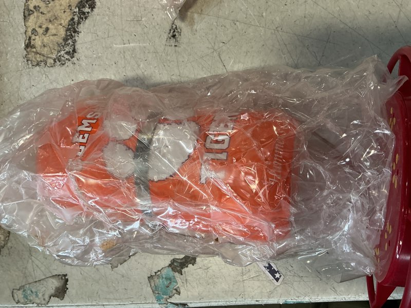 Condition photo showing Good Condition for Hummers Galore – Hanging Glass Hummingbird Feeder  NCAA Clemson University Tigers Design  for Outdoors  Backyard  Patio  and Garden  8 Feeding Stations  Red Base & Perch  32 Oz