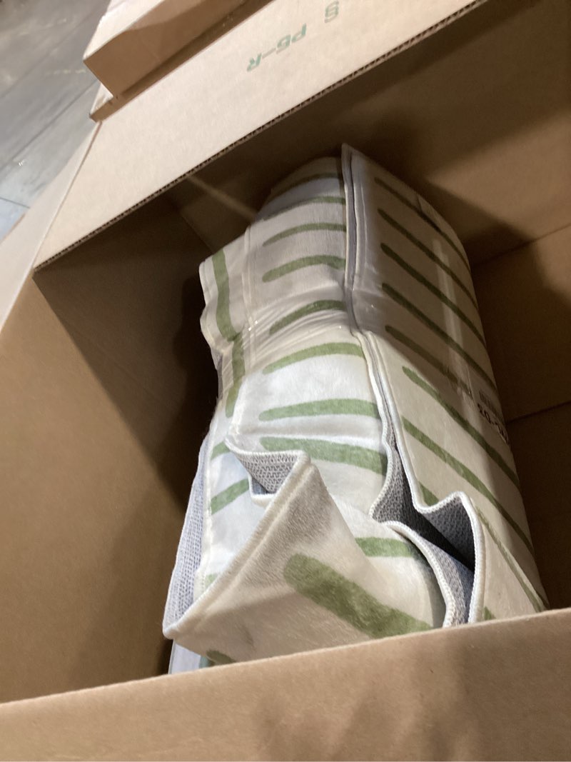 lahome abstract 8x10 rugs for living room, soft green 8x10 area rugs for bedroom non-slip, ultra-thi