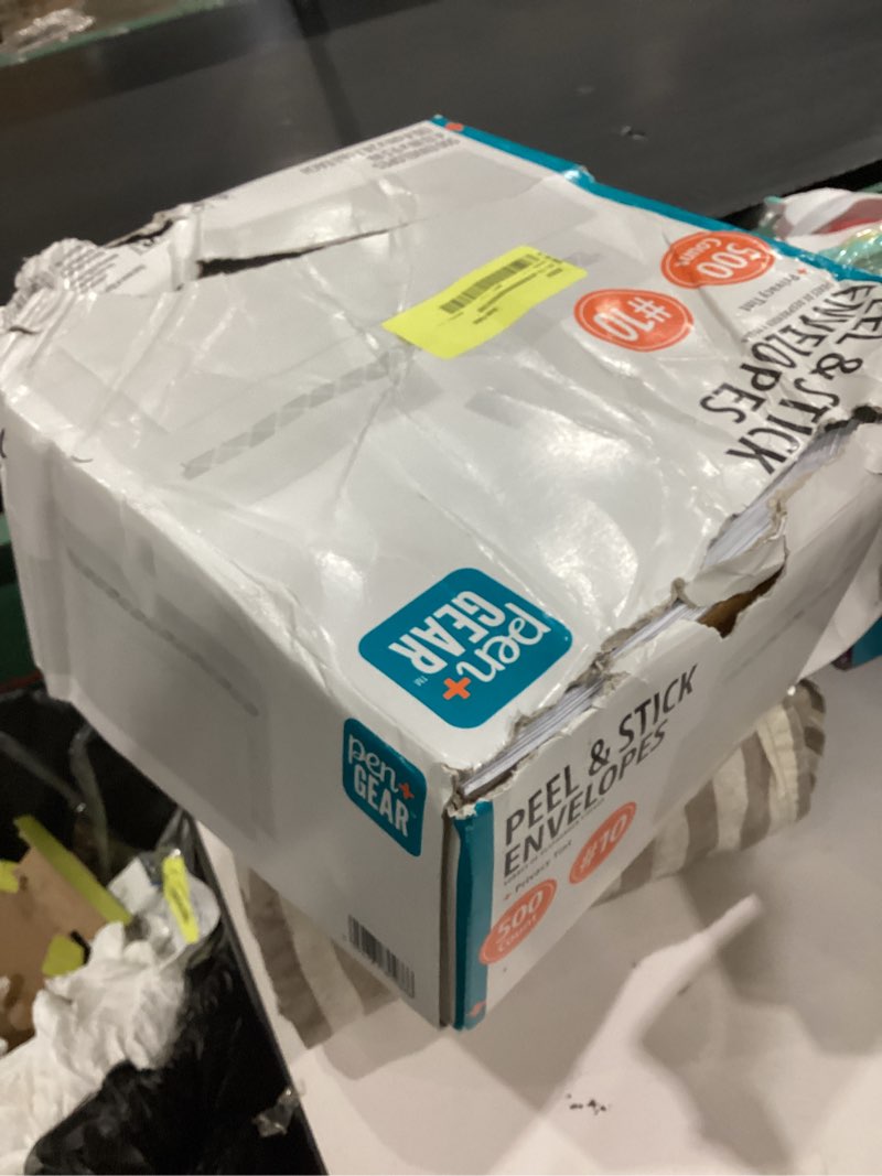 Condition photo showing As Is for pen+gear #10 privacy tint peel and stick envelopes  white  4.13 in x 9.5 in  500 count