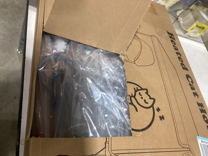 Condition photo showing Good Condition for Heated Outdoor Cat House with Camera, 100% Waterproof & Insulated Cat Shelter for Winter, Escape Door for Safety, for Feral Stray & Barn Cats (Grey)