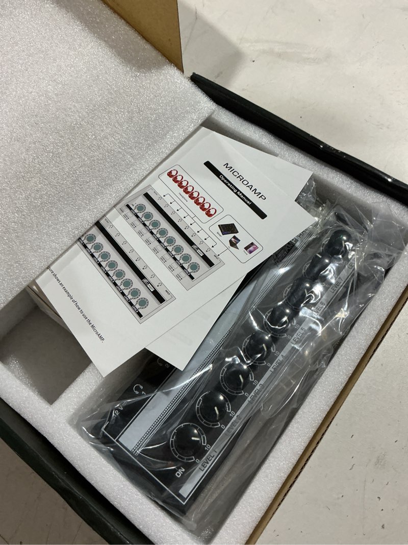 Condition photo showing Good Condition for herchr headphone amplifier 8 channel metal stereo audio amplifier, 100 to 240v portable headphone amp with power adapter for studio and stage us