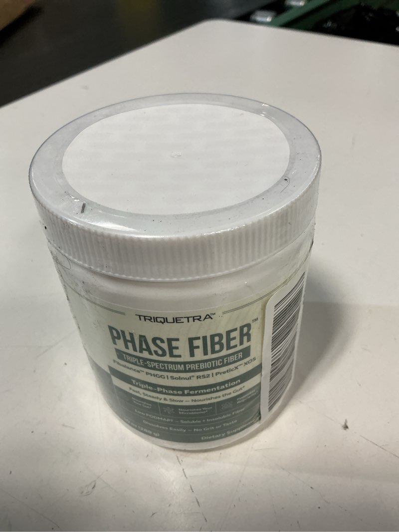 Condition photo showing Good Condition for (best by 11/27) phase fiber™ triple spectrum prebiotic fiber - fibalance phgg, solnul rs2, preticx xos, nourishes your gut, microbiome & promotes regularity - soluble & insoluble fiber, low fodmap (30 vegan servings)