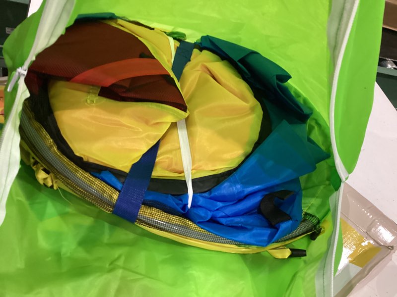 Condition photo showing Good Condition for utex 3 in 1 pop up play tent with tunnel, ball pit for kids, boys, girls, babies and toddlers, indoor/outdoor playhouse red/yellow & square tent