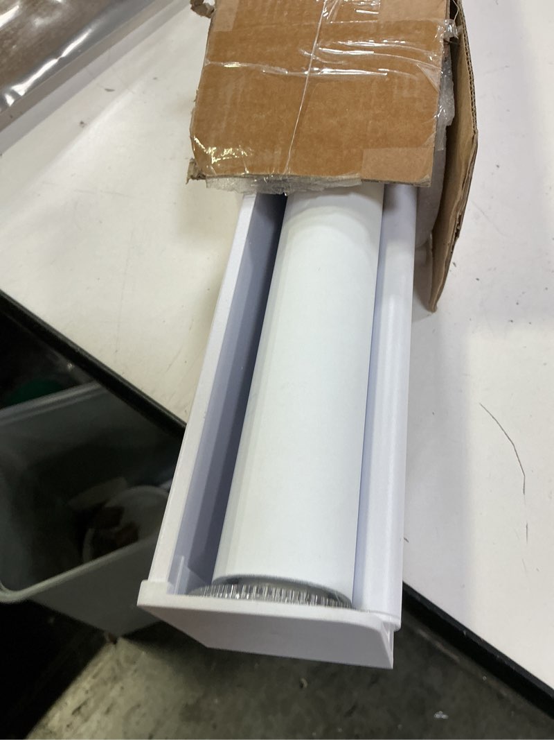 Condition photo showing Good Condition for 100% Blackout Roller Shades Cordless Blinds for Indoor Windows,Free-Stop Window Shades Pull Down,Thermal Insulated Fabric UV Protection,Blackout Window Guard Blinds for Home,Office,White,34" W x 72" H White 34"W x 72"H