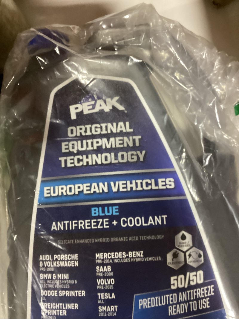Condition photo showing New/Like New for PEAK OET Extended Life Blue Concentrate Antifreeze/Coolant for Asian Vehicles, 1 Gal.