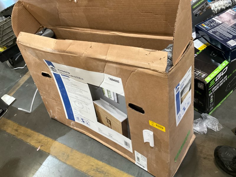 project source 37-in x 22-in white cultured marble single sink 4-in centerset faucet