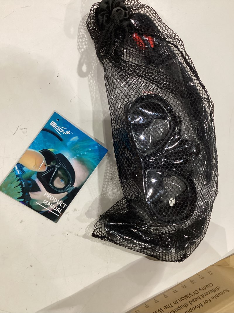 Condition photo showing New/Like New for nearsighted snorkeling gear for adults youth, professional shortsighted full dry top silicone snorkel set, anti-fog diving mask with detachable camera mount for scuba diving, spearfishing, freediving
