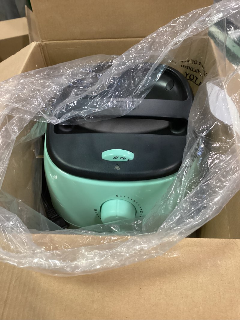 Condition photo showing Good Condition for DASH Tasti-Crisp™ Electric Air Fryer Oven, 2.6 Qt., Aqua – Compact Air Fryer for Healthier Food in Minutes, Ideal for Small Spaces - Auto Shut Off, Analog, 1000-Watt