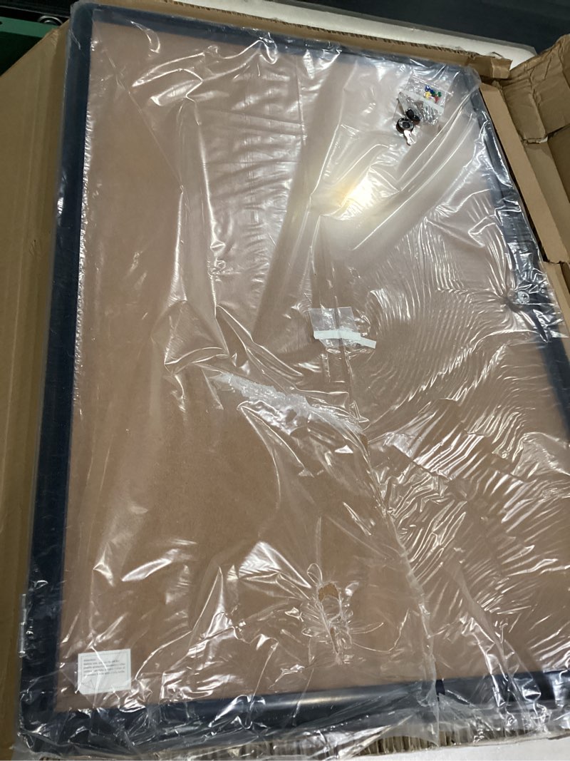 Condition photo showing Good Condition for magula 36"x24" enclosed bulletin board tamper-proof dispaly case, black aluminium frame, shatter resistant lockable bulletin board, enclosed cork board for school, office,commercial,hospital etc 36" x 24" black