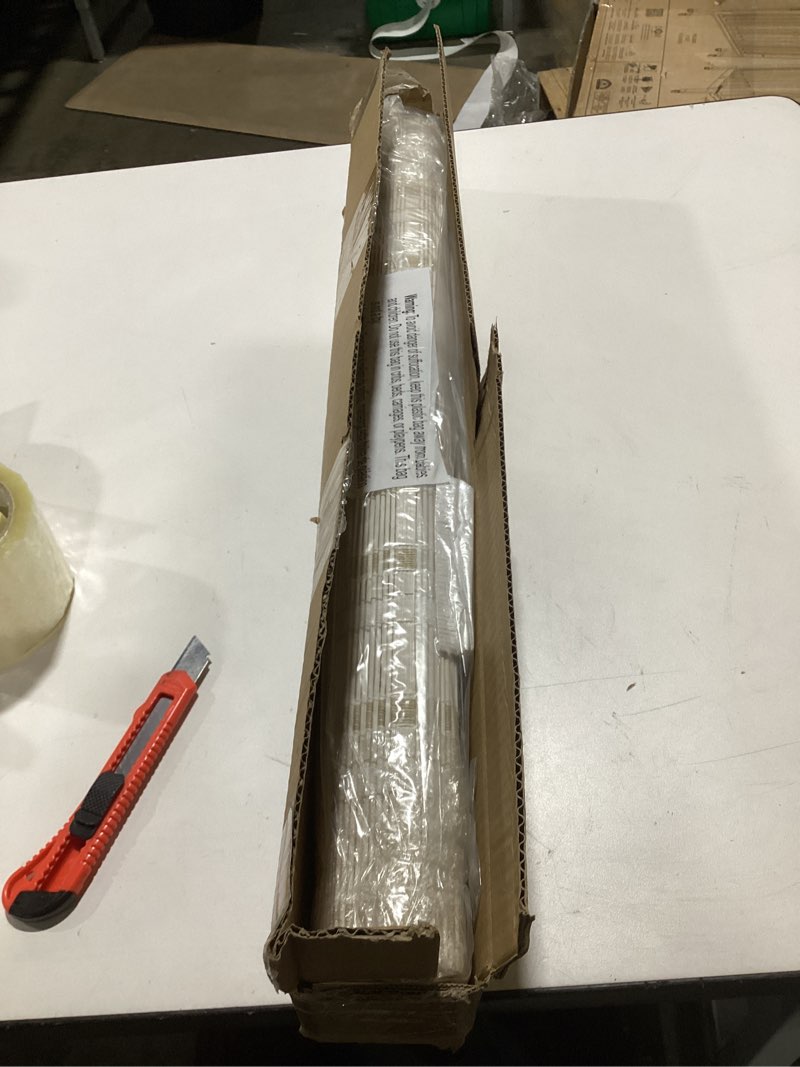 Condition photo showing Good Condition for LazBlinds No Tools No Drill Bamboo Roller Shades, Cordless Bamboo Blinds, Light Filtering Roll Up Blinds for Windows, French Door, Porch or Patio, 26'' W x 40'' H, Whitewash B Whitewash B 26'' W x 40'' H