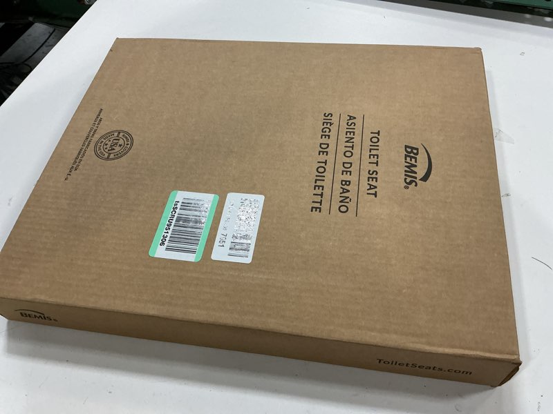 Condition photo showing New/Like New for Bemis Alesio II Slow Close Toilet Seat, Easy Clean Hinges and Adjustable Perfect Fit Wood Seat, Elongated, Biscuit