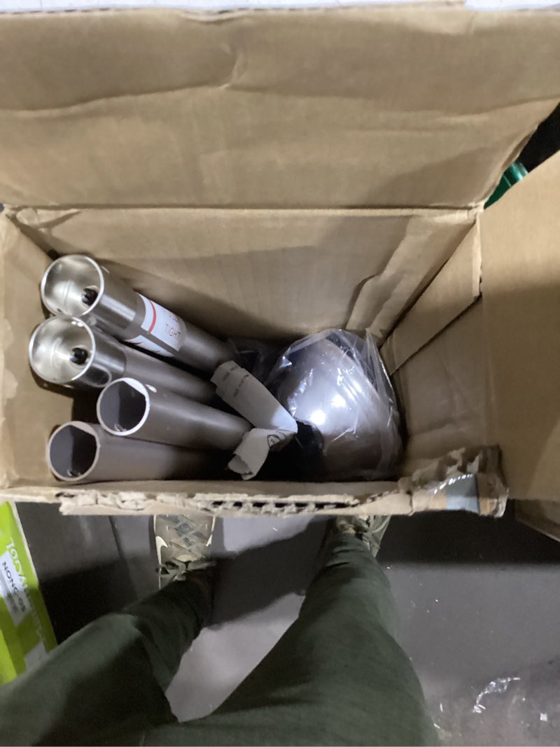 Condition photo showing New/Like New for Zenna Home Double Curved Shower Curtain Rod, No Drill, 50-72 Inch Adjustable Tension Curved Shower Rod for Bathroom, Rustproof Double Rod, Non-Slip, Adds Room in Shower, Satin Nickel