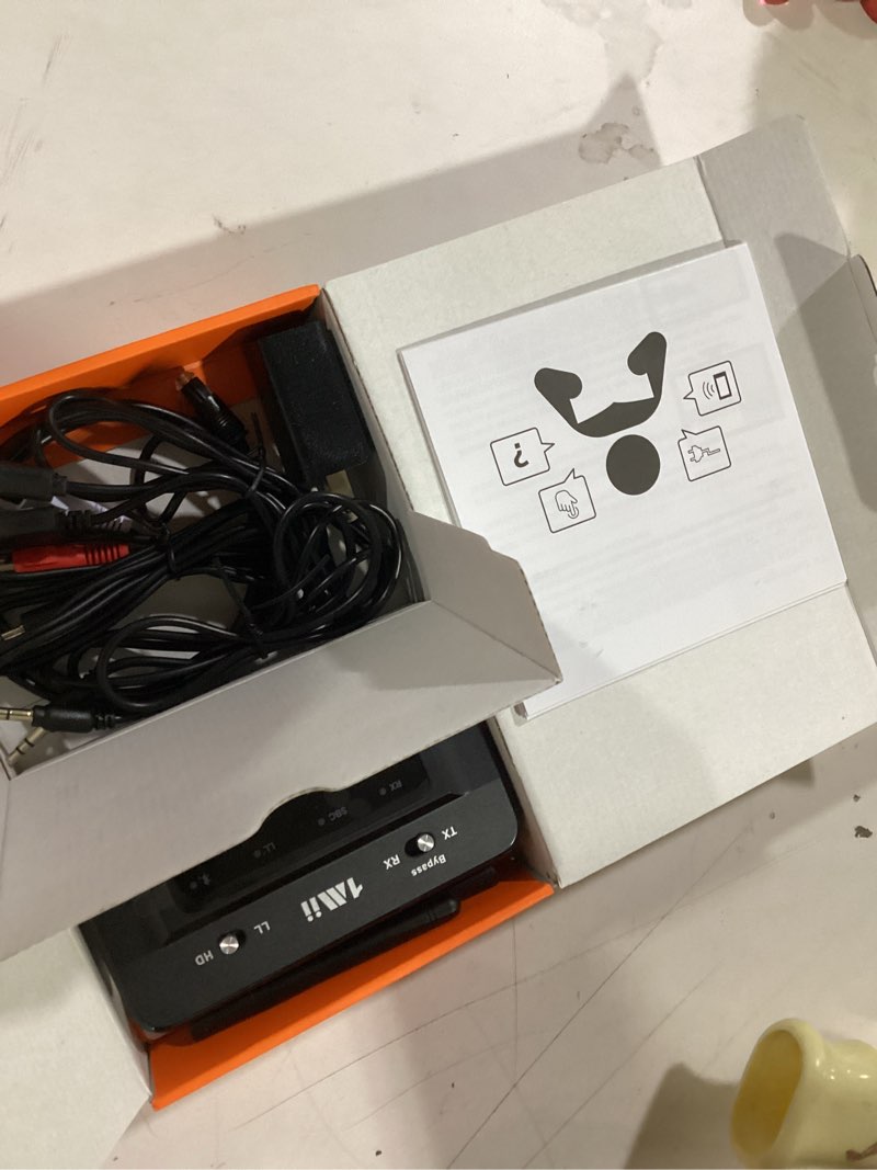 Condition photo showing New/Like New for 1Mii B03 Bluetooth 5.3 Transmitter Receiver for TV Home Stereo BT Headphones, aptX Low Latency/Adaptive/HD Bluetooth Audio Adapter, Splitter for Wired & Wireless, Optical RCA AUX 3.5mm Inputs/Outputs