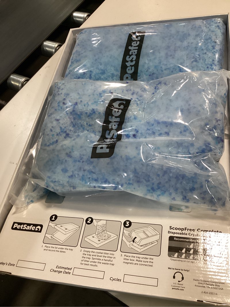 Condition photo showing Good Condition for petsafe scoopfree disposable crystal cat litter tray - easy cleaning box - refill tray for electric litter box - fresh scent - 4.3 lb bags -  1 pack premium blue