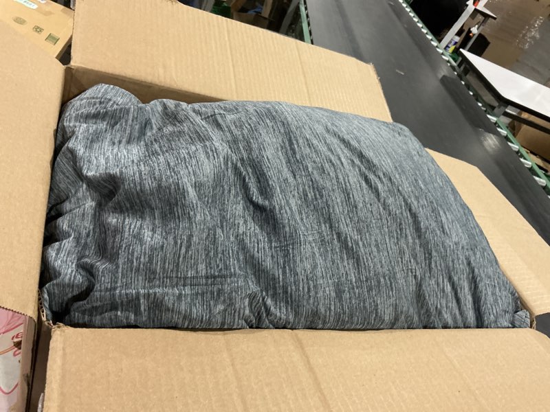 Condition photo showing As Is for (Similar to stock photo) ZonLi Long Body Pillow for Adults, Firm Body Pillow with Adjustable Shredded Memory Foam, Soft Support for Side Sleepers, Pregnant Women, Washable Quilted, Valentines Day Gifts, 20 x 54 Inch, Grey