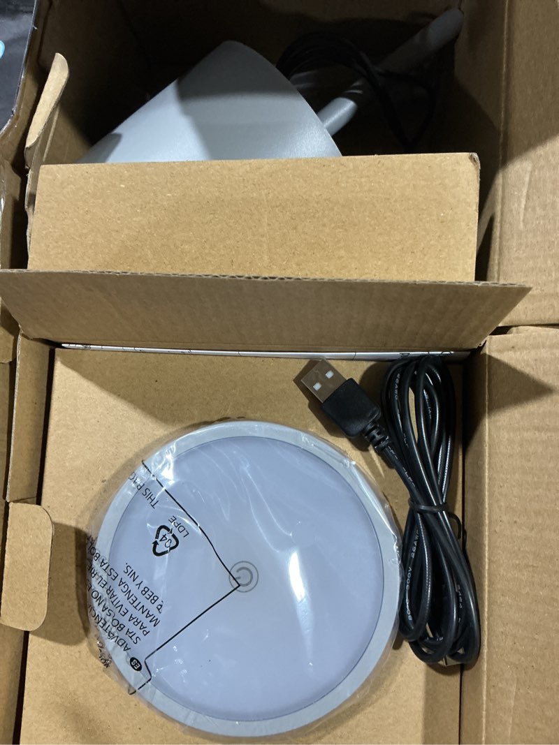 Condition photo showing Good Condition for 2-pack cordless table lamp, portable led desk lamps, 4400mah battery powered wireless table light, 3 color stepless dimming up,for restaurant, bedroom, outdoor camping, night light (white) white white 2 pack