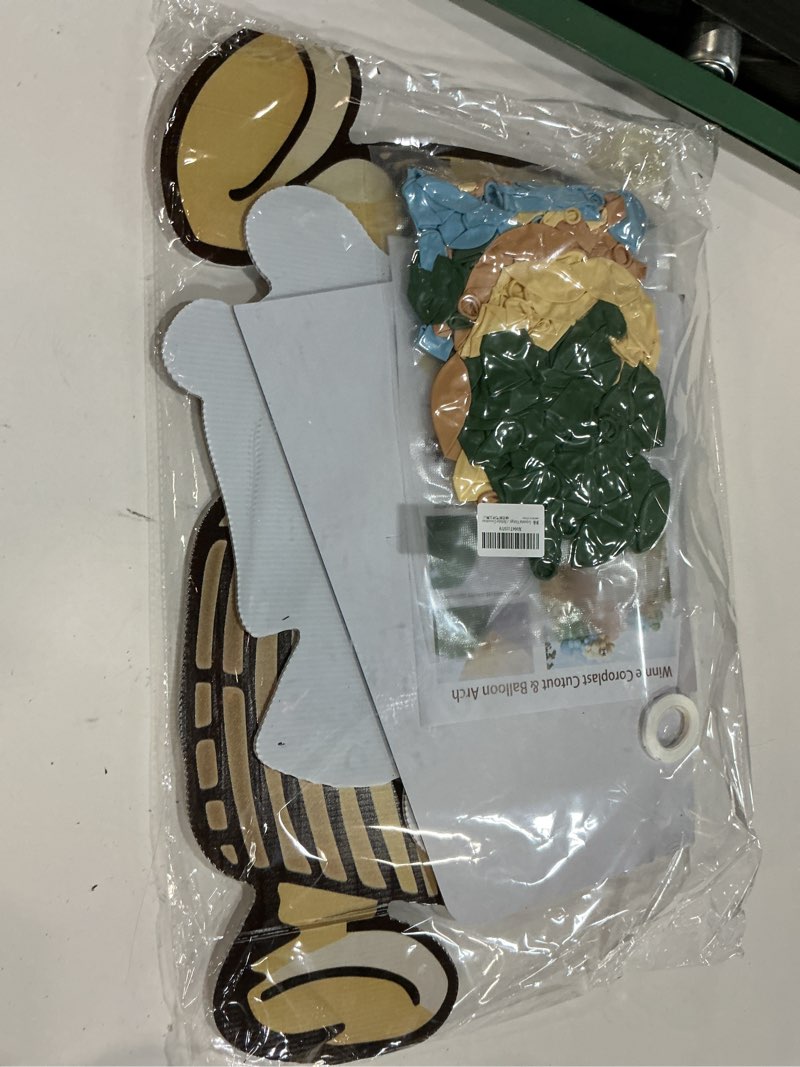 Condition photo showing Good Condition for (It’s a broken)121Pcs Classic Winnie Bear Baby Shower Birthday Decorations Cutout Large, Neutral Pooh Bear Coroplast Cutout Prop with Stand Balloons Bee Stickers for Winnie Gender Reveal First Birthday Photo Props