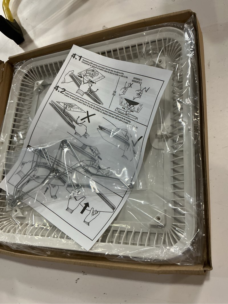 Condition photo showing New/Like New for fg701s universal bathroom exhaust fan grille cover compatible with b-roan-nutone white universal bathroom exhaust clean cover easy snap-in installation 13.25" x 13.25"