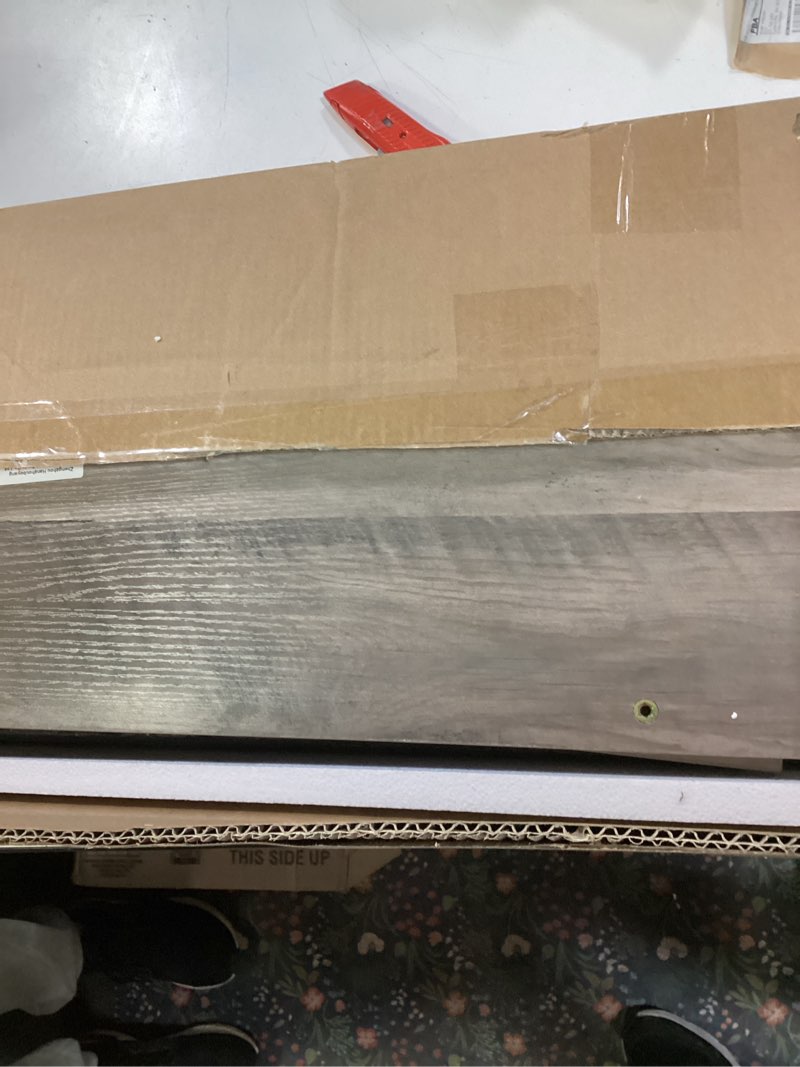 Condition photo showing New/Like New for HOOBRO End Table, Simple Rustic Side Table with 3-Tier Storage Shelf, Narrow Nightstand for Small Spaces, Easy Assembly, for Living Room, Bedroom, Metal, Industrial Design, Greige and Black BG14BZ01 Greige + Black