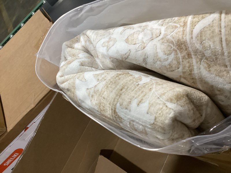 Condition photo showing Good Condition for 6x9 Area Rugs for Living Room, Neutral Washable Rugs for Bedroom, Floral Vintage Non-Slip Soft Throw Carpet for Dining Room Farmhouse (Beige, 6'x9') 6' x 9' (Rectangular) Beige