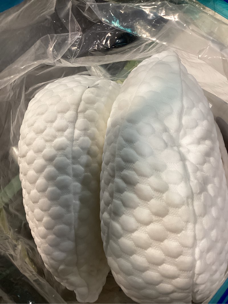 Condition photo showing As Is for pregnancy pillow cooling for sleeping, detachable and adjustable double-sided support maternity pillow skin-friendly for pregnant women back, hips, legs(30°slope design verified by expectant mothers) all white polyester