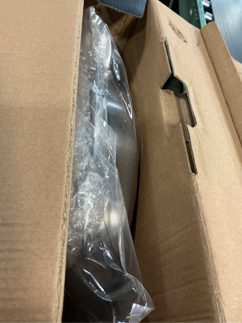 Condition photo showing New/Like New for Inqibee 14 Inch Tri-Ply Stainless Steel Paella Pan with Lid,Large Skillet,Omelet,Griddle,Induction Cooking Pan,Dishwasher and Oven Safe. 14 Inch with Lid