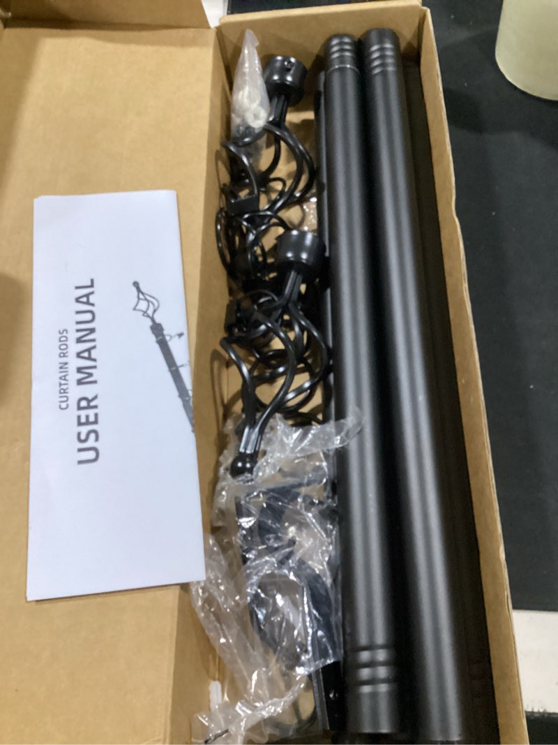 Condition photo showing New/Like New for marsui tapestry hanger telescopic rod quilt hanger for display adjustable 32" to 79" wall hanging bar mounted quilt rack spiral cap with clips iron rustic farmhouse style bedroom living areas (black) spiral cap black 32"-79"
