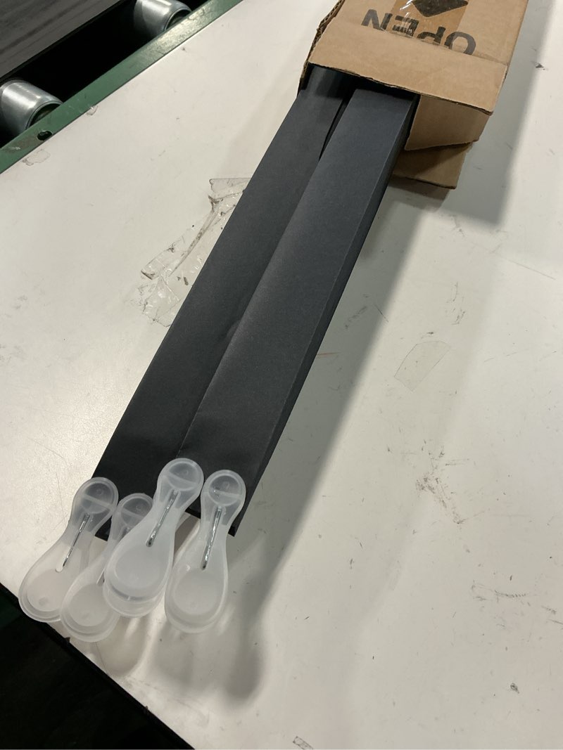 Condition photo showing As Is for MYshade 6 Pack Temporary Blackout Paper Shades for Windows,Paper Pleated Blinds with Adhesive,No Tools No Drilling Free Cut Size Temporary Room Darkening Shades(Black, 36" W x 72" H) Black 36"W*72"H - 6 PC