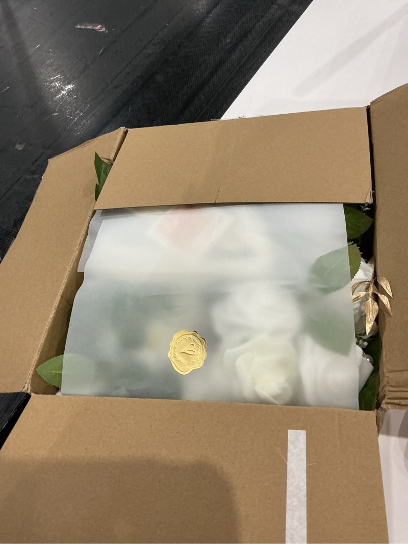 Condition photo showing New/Like New for 10 Wedding Aisle Decorations for Wedding Ceremony White Wedding Chair Decorations Flowers for Wedding Aisle Decor Church Pew Decorations Ivory White