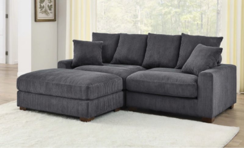 Arzelia 3 - Piece Corduroy Sectional ((incomplete ))