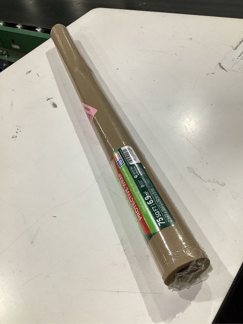 Condition photo showing New/Like New for kraft wrapping paper roll, brown paper roll 2.5 ft x 30 ft, heavy duty gift wrapping paper for packing, shipping, moving, crafts and diy projects