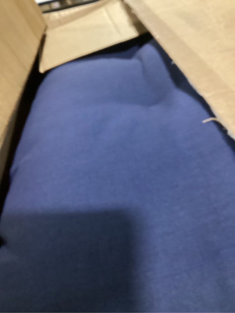 Condition photo showing Good Condition for degrees of comfort square large pillows seating for adults, tufted corduroy floor cushions for living room tatami, navy blue, 22x22 inch