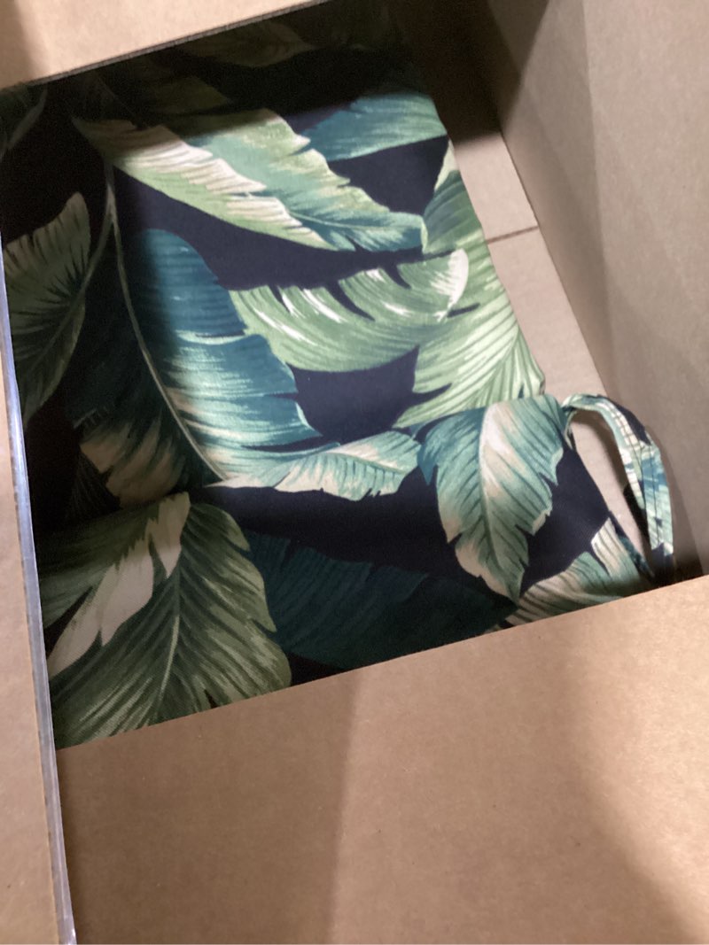 Condition photo showing Good Condition for arden outdoor midback chair cushion, 18 x 16.5, water repellent, fade resistant 18 x 16.5, onyx cebu