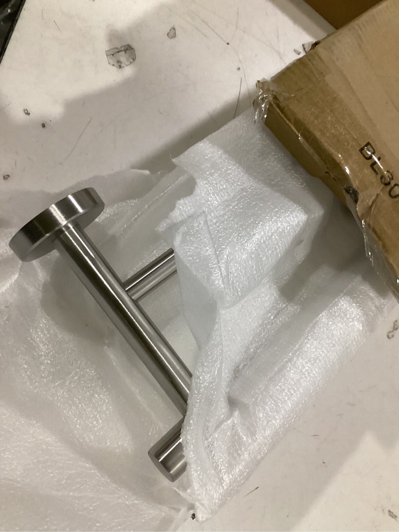 Condition photo showing Good Condition for jqk double bath towel bar, 33 inch 304 stainless steel thicken 0.8mm towel rack for bathroom, towel holder brushed finished wall mount, useable length 30 inch, tb100l30-bn 33 inch brushed stainless steel