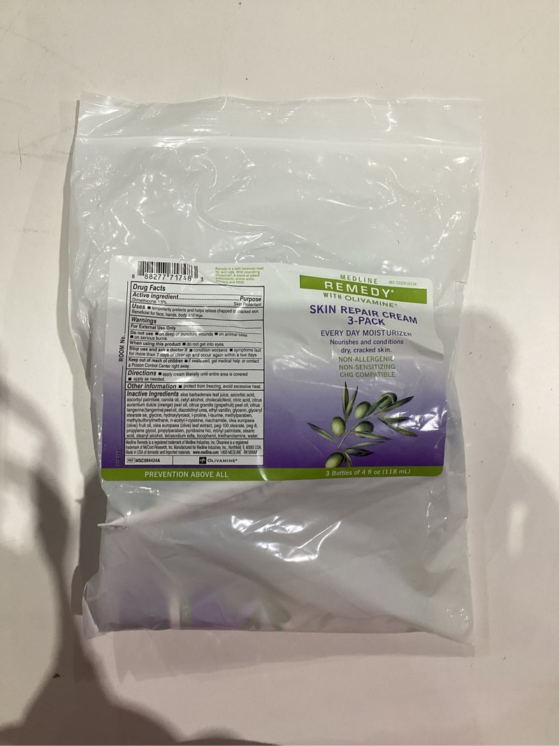 Condition photo showing New/Like New for Medline Remedy Skin Repair Cream, 4 oz Tubes (3 Pack) Scented 4 Fl Oz (Pack of 3)