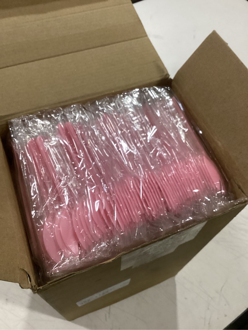 Condition photo showing Good Condition for 100 pack mini cake pans with lids and spoons, disposable aluminum foil cake tins?6.8oz? individual small cake baking containers for party, wedding, birthday pink