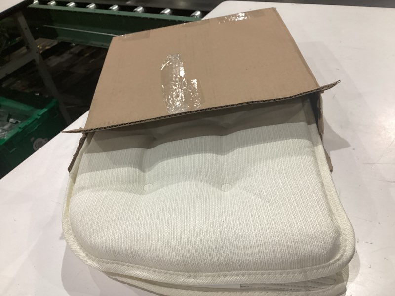 Condition photo showing Good Condition for non-slip chair cushions, assembled in usa, u-shaped skid-proof seat pads for dining room, kitchen, office, 15"x16" solid ivory 2 pack
