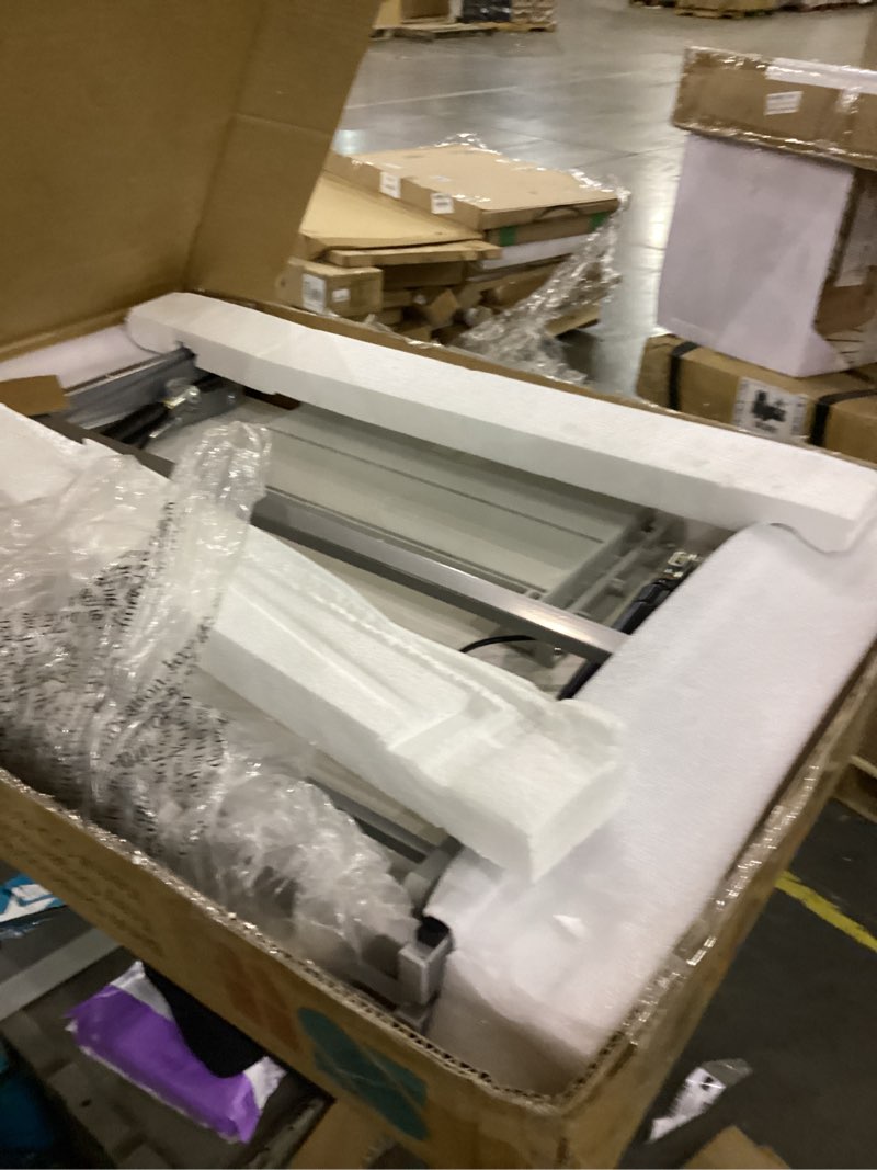 Condition photo showing Good Condition for SHW 32-Inch Height Adjustable Standing Desk Converter Riser Workstation with Drawer, White