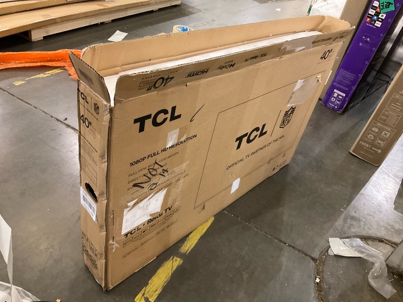 Condition photo showing As Is for TCL 40-Inch Class S3 1080p LED Smart TV with Roku TV (40S350R, 2023 Model), Compatible with Alexa, Google Assistant, and Apple HomeKit Compatibility, Streaming FHD Television,Black 40 inches