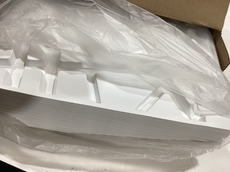 Condition photo showing As Is for 33 pack 3d wall panels for interior wall decor, 12''x12'' white accent textured wall panels, wall covering panles for living room, gaming room, tv background, cover 32 sq.ft