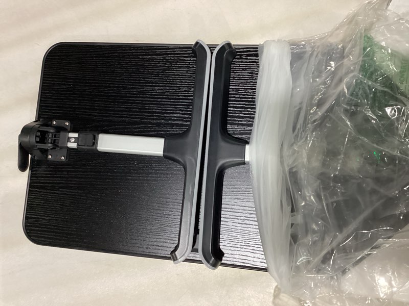 Condition photo showing As Is for SAIJI Height & Angle Adjustable Laptop Stand for Bed, Lap Desk Bed Tray Table, Light Weight Foldable Portable Laptop Table for Couch Sofa Chair Floor Desk for Adults, Kids (Black) Black 20.5 x 11.8 In